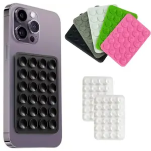 Stick It Anywhere is a viral suction phone accessory that lets users securely attach their phone to smooth surfaces, making it easy to film, take photos, and use their device hands-free anytime, anywhere.